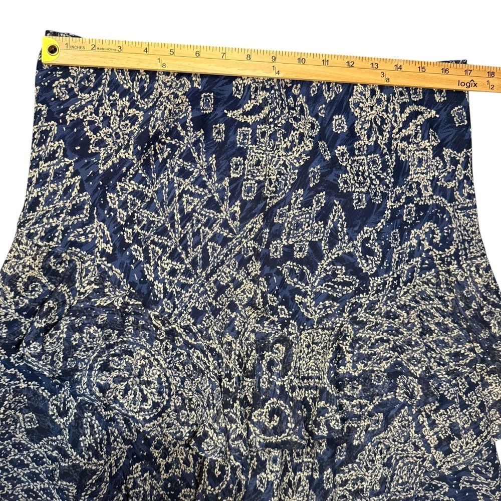 Ralph Lauren Large 12 Blue Silk Paisley 2 Piece Skirt Wedding Vacation Luxury - Picture 13 of 16